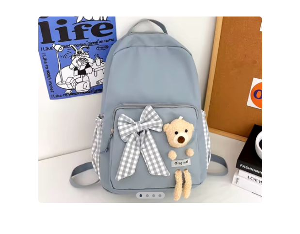 Vista 4 de Maleta infantil osito - ROSADO: NEGRA